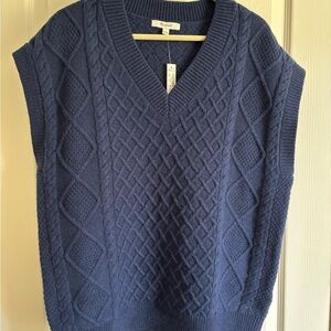 Madewell cable-knit sweater vest.   New with Tags.  Size Small